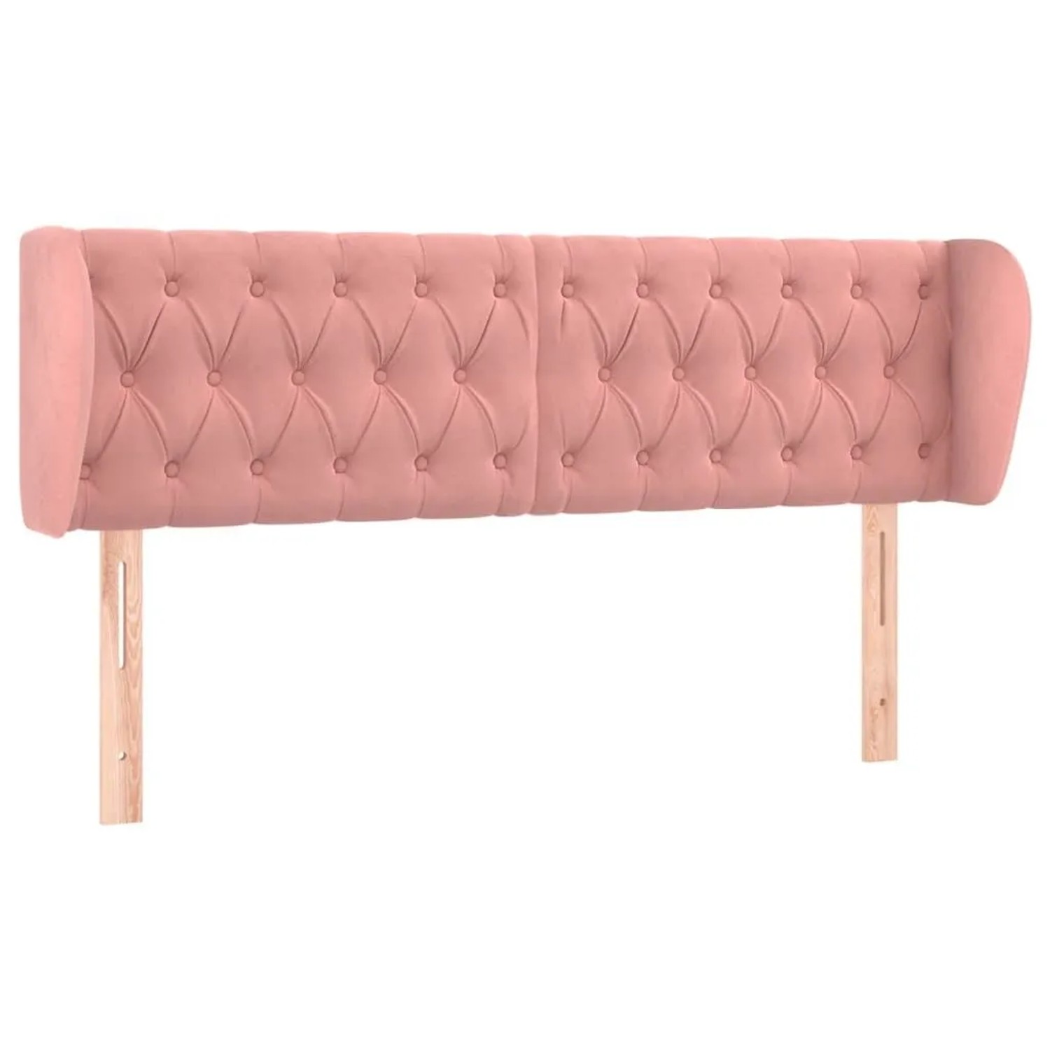 vidaXL Kopfteil mit Ohren Rosa 163x23x78/88 cm Samt 3117539