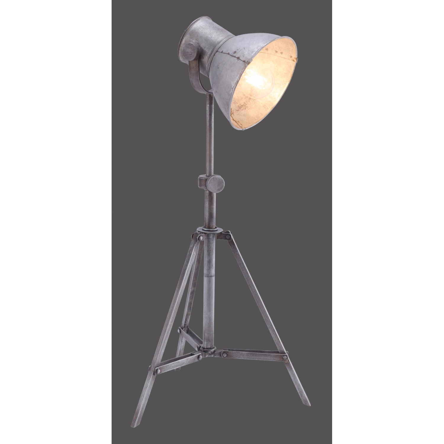 Just Light. Tischleuchte Samia 1-flammig Eisen H: 85 cm günstig online kaufen