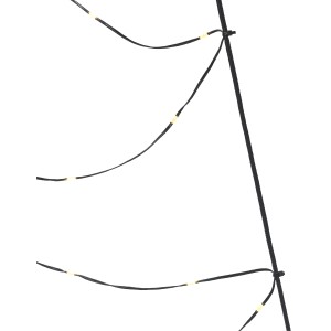 LED-Lichternetz, Dreieck, 88 warmweiße LEDs, 180x80cm, für Außen, mit schwarzem Kabel.