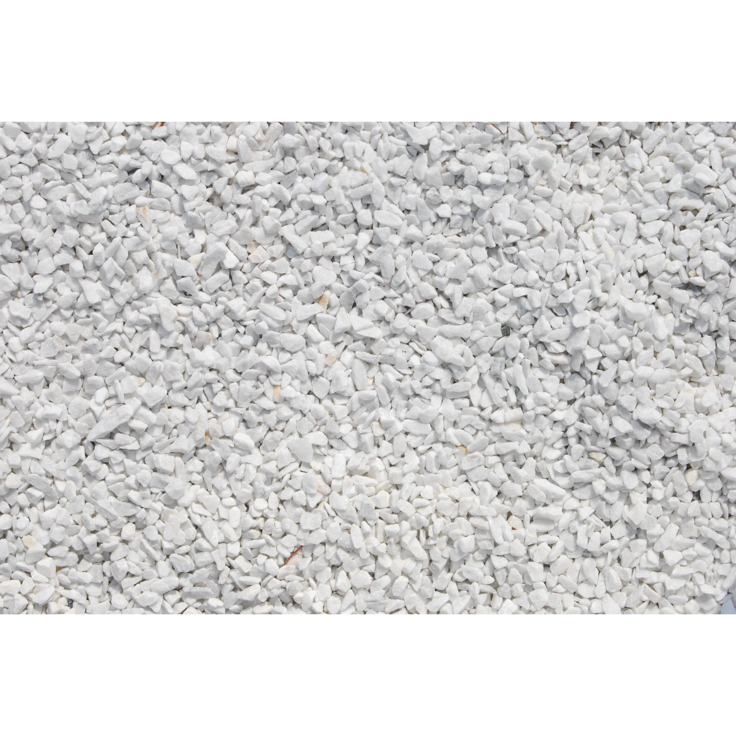Marmorsplitt Carrara Weiß 6 - 9 mm 25 kg PE-Sack