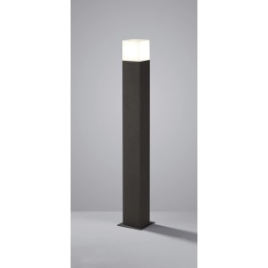 Moderne Trio LED-Wegeleuchte Hudson in Anthrazit, 80cm hoch, für den Außenbereich.