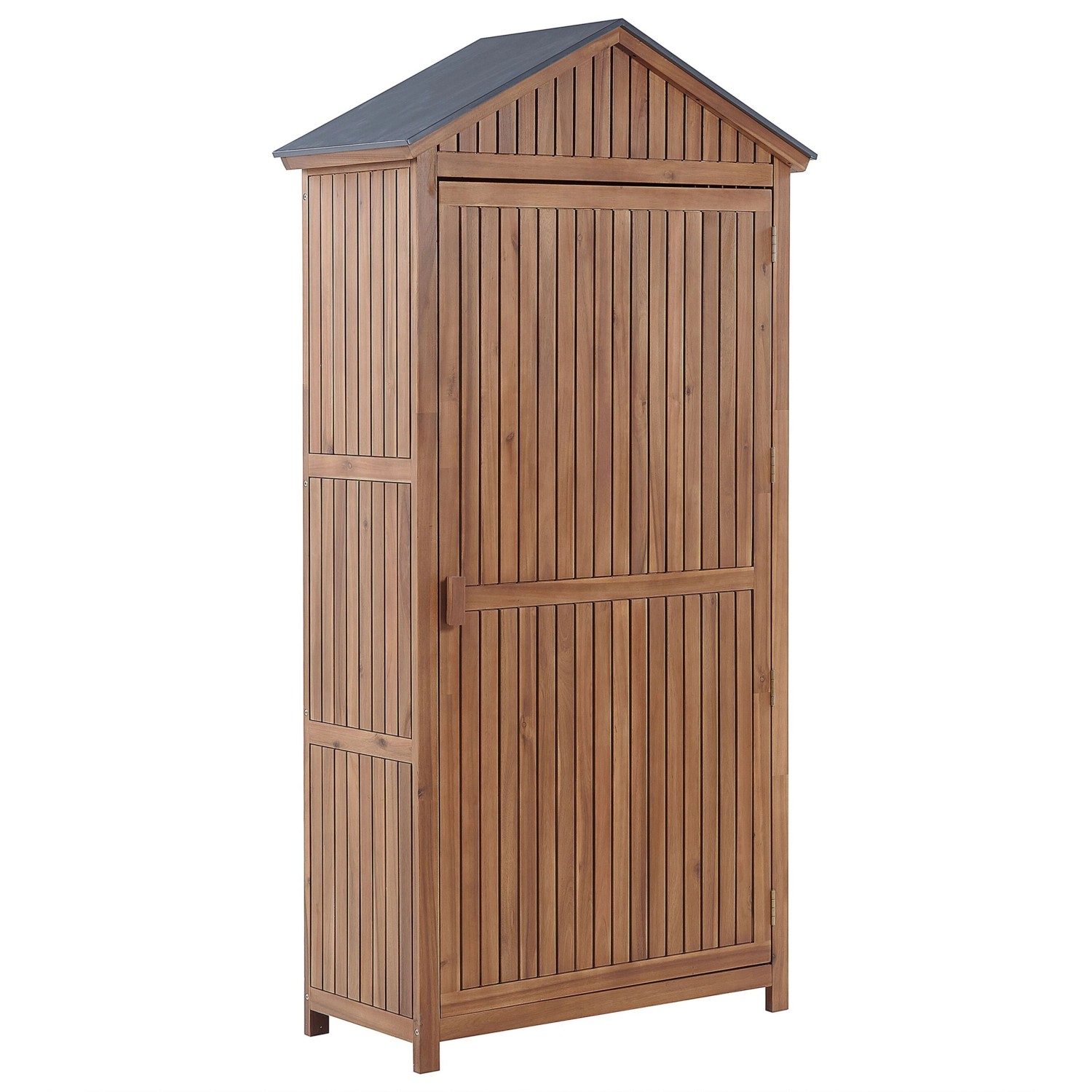 Beliani Gartenschrank SAVOCA Braun Grau 40x100x200 günstig online kaufen