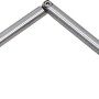 Gelenk-Eckverbinder aus Edelstahl mit 2 Adaptern für Treppengeländer, Ø 25 mm.