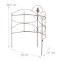 Relaxdays Staudenhalter Eisen Braun Zweiteilig 59,5 cm x 53 cm x 27 cm 1,5 kg_4