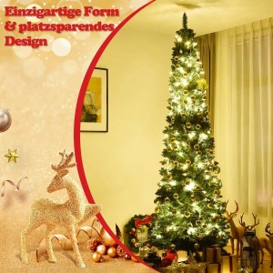 Costway Bleistift Weihnachtsbaum 270cm