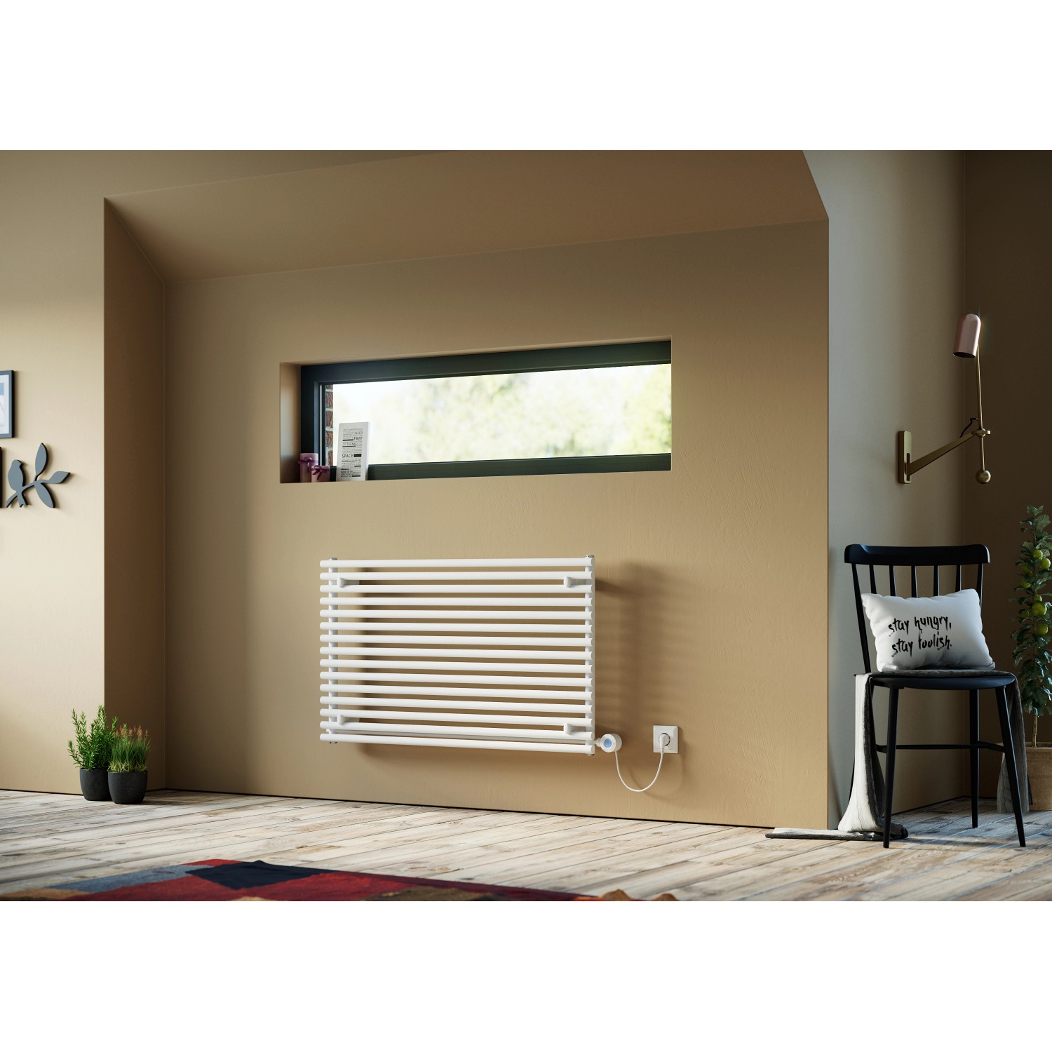 Ximax Elektrischer Raumheizkörper Gamba Horizontal 590 mm x 1200 mm Weiß 90 günstig online kaufen
