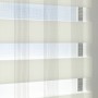 Gardinia EasyFix Doppelrollo Karo, 45x150 cm, weiß. Rollo mit transparenten und blickdichten Streifen.