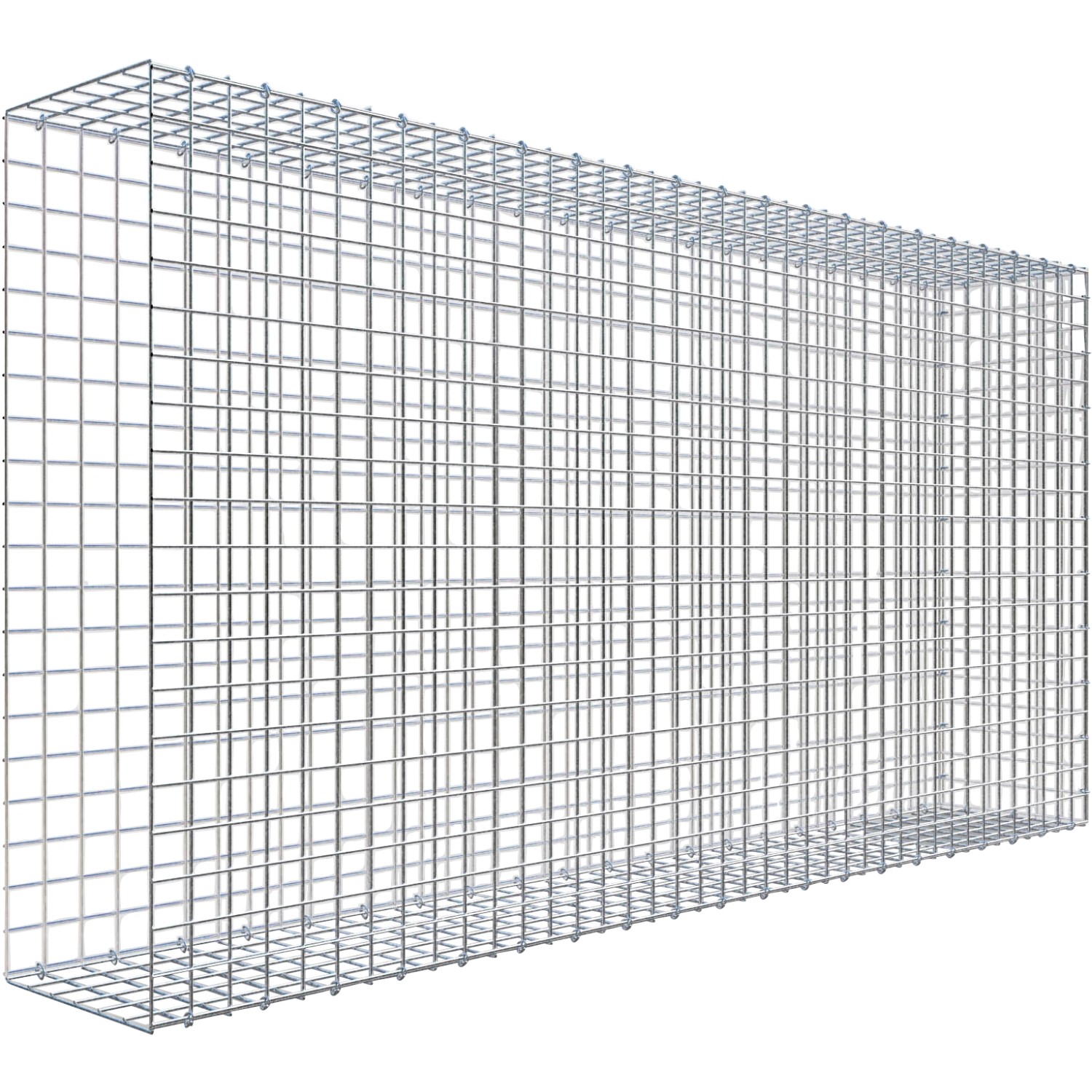 Gabiona C-Ring-Gabione-Anbaukorb Typ 2 100 x 200 x 30 cm Maschenw 5 x 5 cm