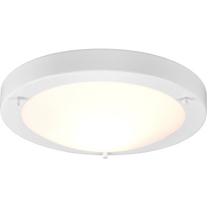 Weiße Trio Deckenleuchte Condus für Bad, runde Form mit mattem Glas, geeignet für E27 Leuchtmittel.