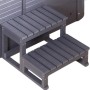Treppe aus WPC in Anthrazit für Home Deluxe Outdoor Whirlpool Beach Plus.