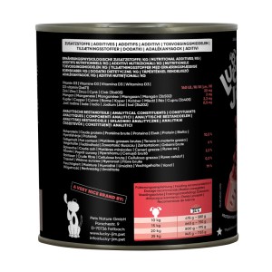 Lucky Jim Hunde-Nassfutter Mono Rind, 800g Dose. Alleinfutter für Hunde mit Rind.
