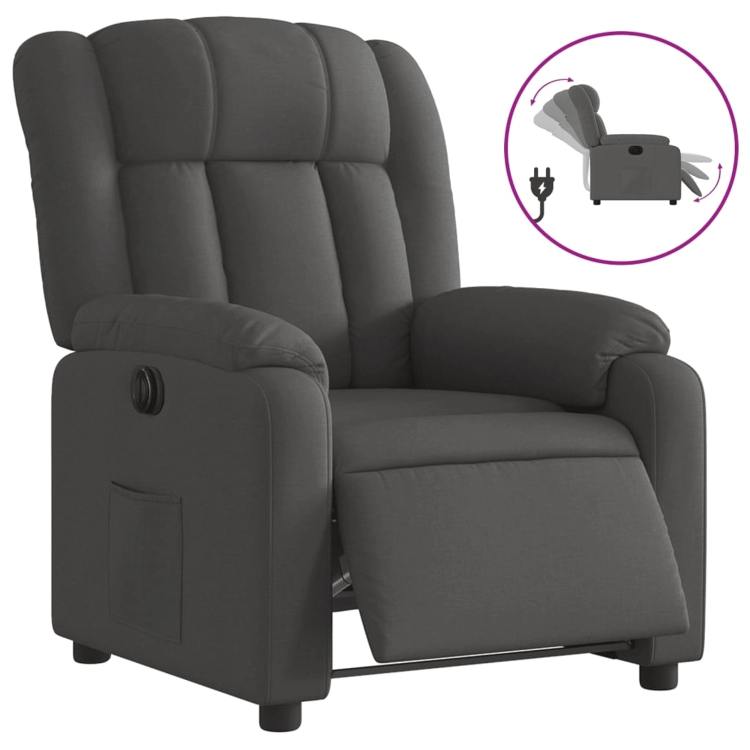 vidaXL Relaxsessel Elektrisch Dunkelgrau Stoff 3205293 günstig online kaufen