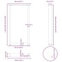 vidaXL Bartischbeine U-Form, 2 Stk., schwarz, Stahl, 40x90 cm. Möbelbeine mit Maßangaben.