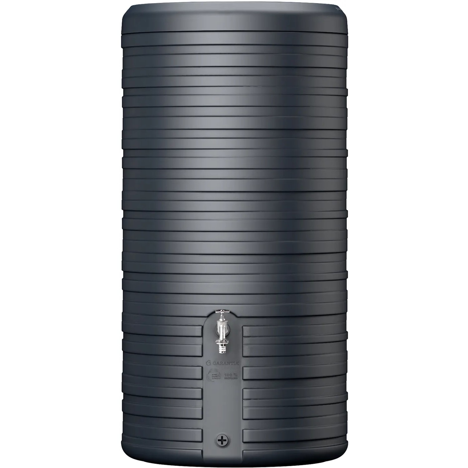 Garantia Regenwasserbehälter Nordic 2in1, 300 l, Graphite Grey mit Wasserhahn.