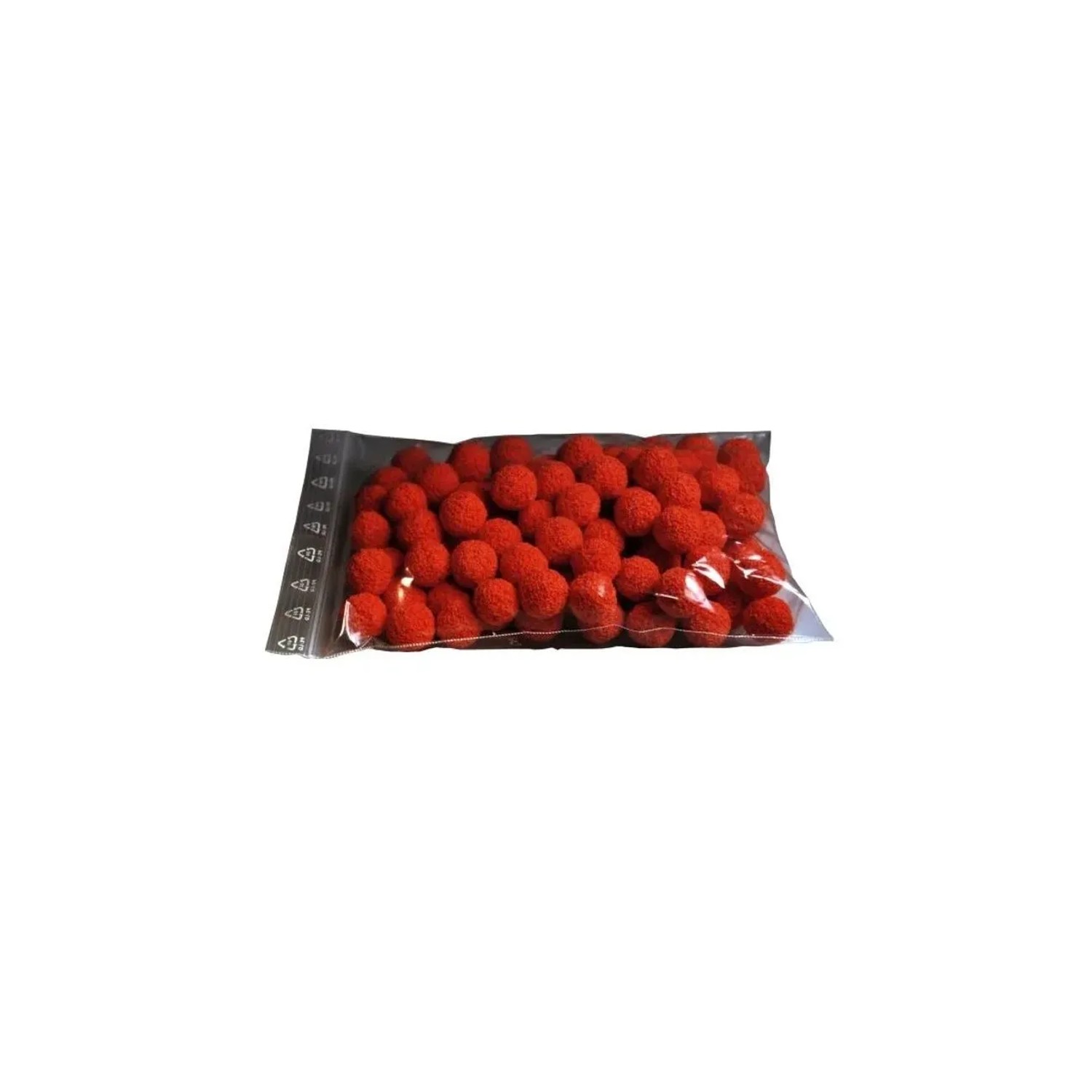 Rote Reinigungsschwämmchen aus Schwammgummi in Beutel für 7 mm Bierleitungen. 10 Stück, Ø 9,5 mm.