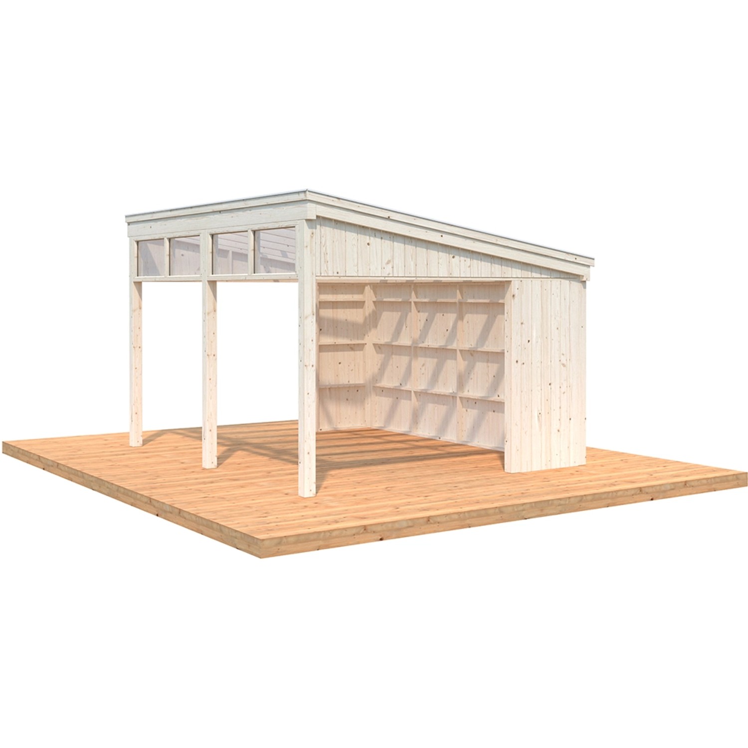 Palmako Pavillon Nova 13,0 m² Kit Natur Unbehandelt 417 cm x 356 cm