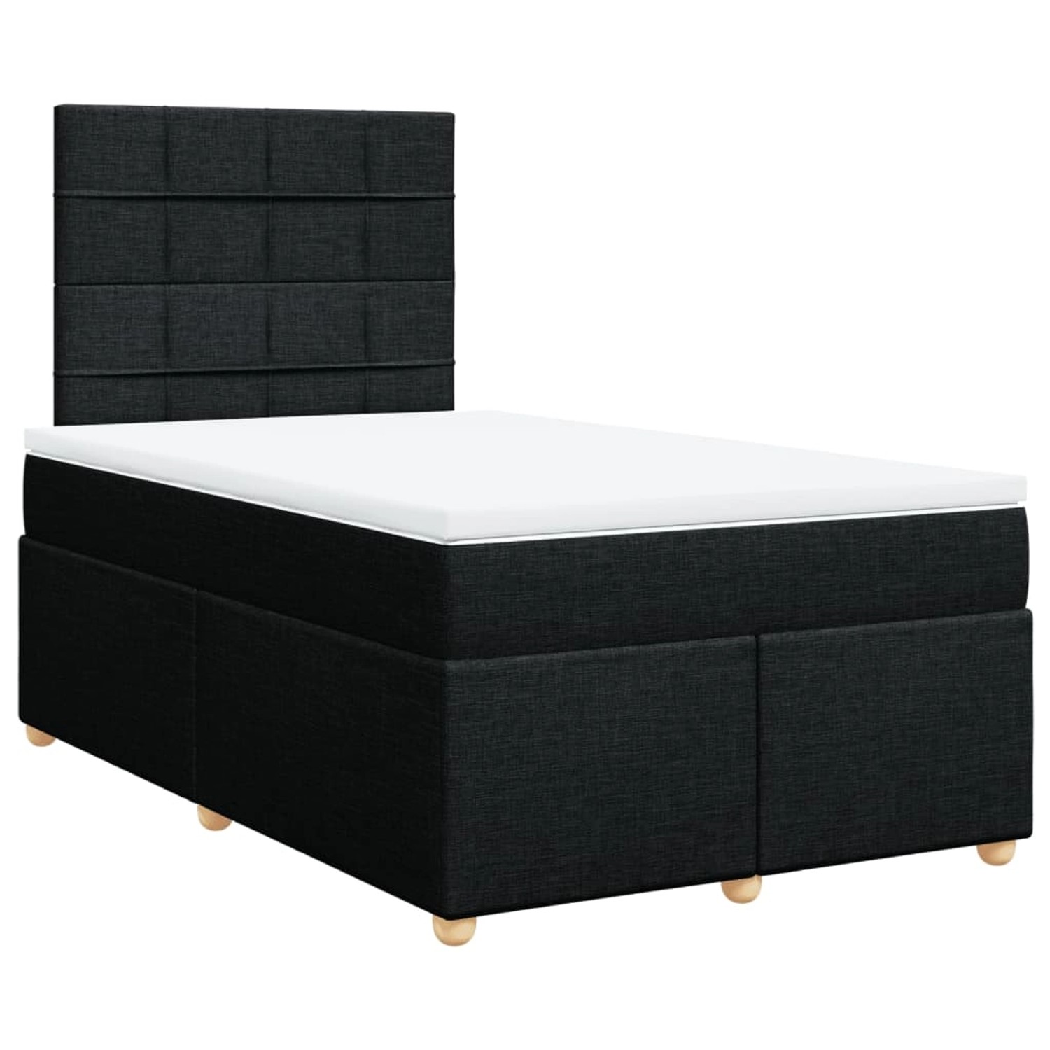 vidaXL Boxspringbett mit Matratze Schwarz 120x190 cm Stoff 3291221 günstig online kaufen