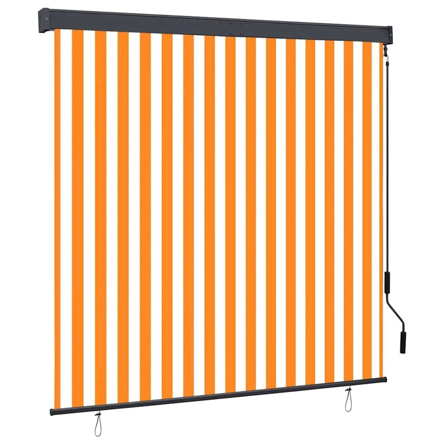 vidaXL Außenrollo 160x250 cm Weiß und Orange 145975