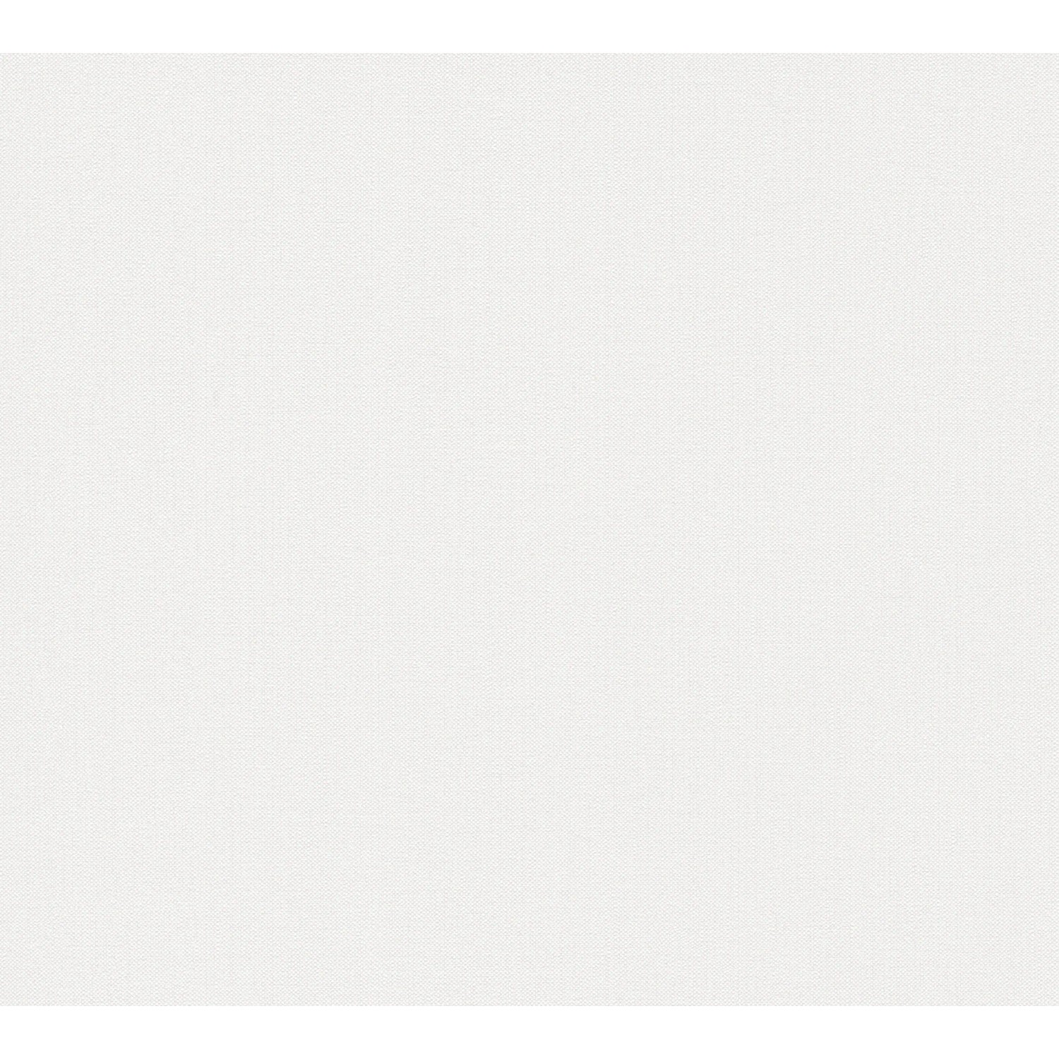 A.S. Création Vliestapete Uni Textiloptik Grau-Weiß, matte Oberfläche.