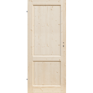 Zimmertür Landhaus Natur Fichte, 73,5x198,5 cm, DIN L, aus massivem Fichtenholz, mit Schloss.