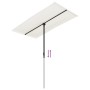 furnicato Balkonschirm, sandweiß, höhenverstellbar mit Aluminium-Mast.