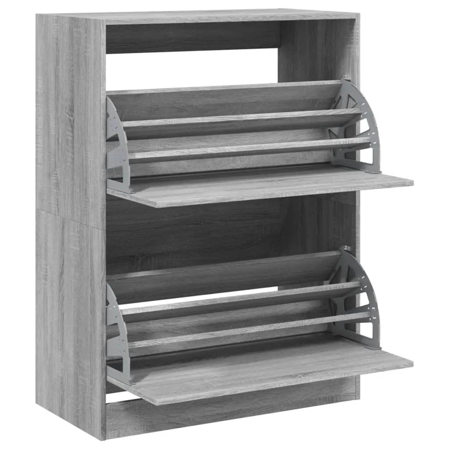 vidaXL Schuhschrank mit 2 Klappen Grau Sonoma 80x42x108 cm 3214404_5