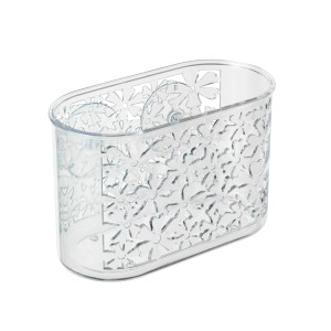 Transparente Wenko Universalablage Blumen mit Saugnapf für Bad & Küche.