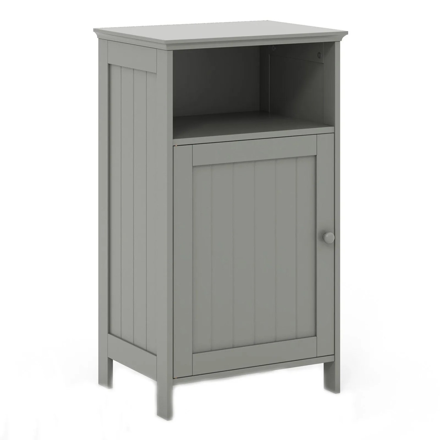Costway Badschrank mit Tür und Regal Grau 40 x 30 x 70 cm