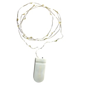 Lex 30er LED Lichterkette mit Kupferkabel und weißer Batteriebox, warmweißes Licht für Innenräume.
