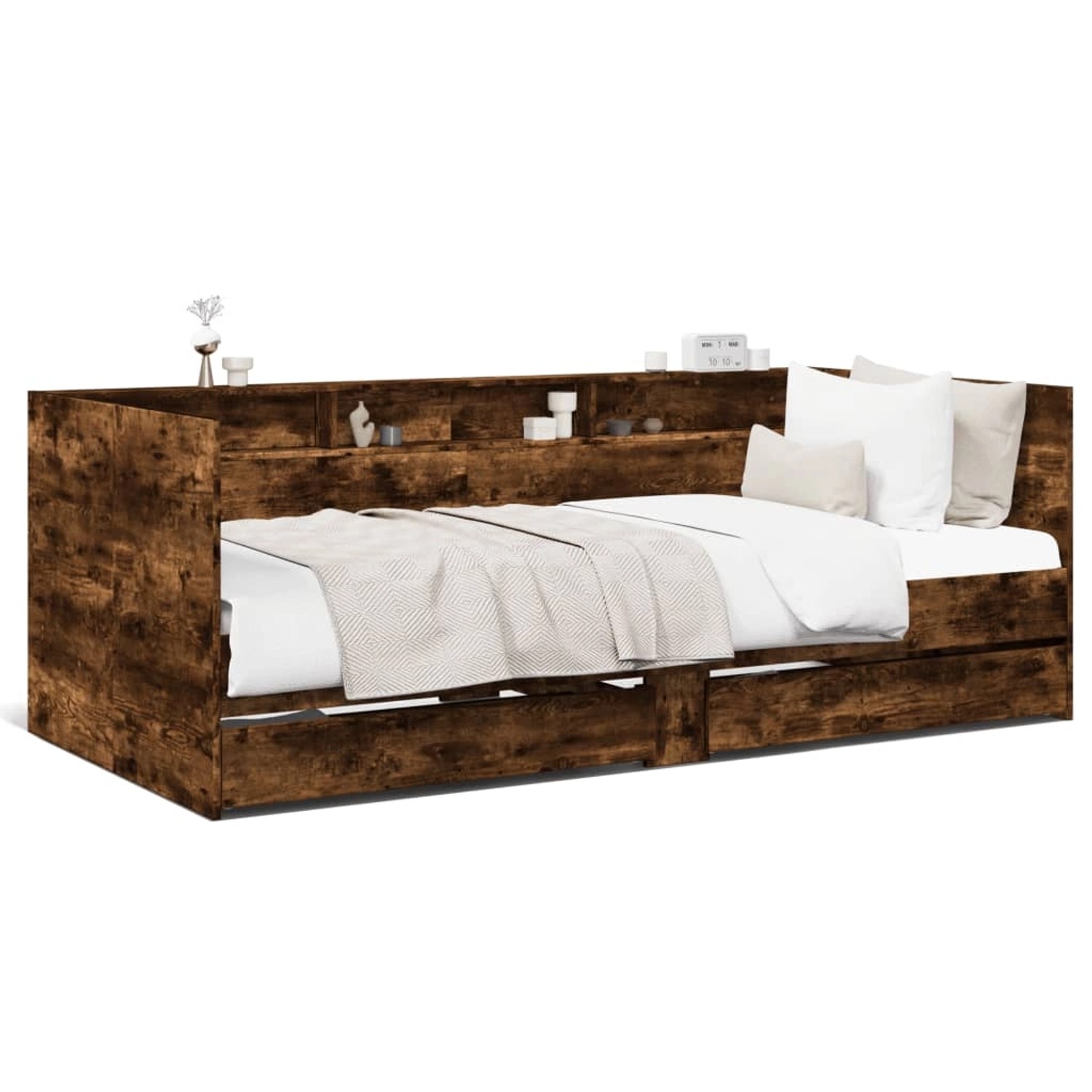 vidaXL Tagesbett mit Schubladen ohne Matratze Räuchereiche 75x190 cm 328086 günstig online kaufen