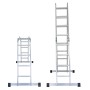 PROREGAL Mehrzweckleiter MULTISTEP, als Anlegeleiter und Arbeitsgerüst aufgebaut.