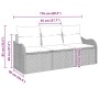 Beiges 3-tlg. vidaXL Garten-Sofa-Set aus Poly Rattan mit Kissen und Stauraum.
