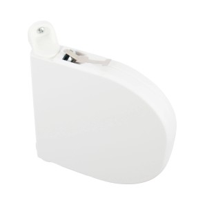 Weißer Selve Aufputz-Gurtwickler ohne Gurt für Rollladensteuerung.