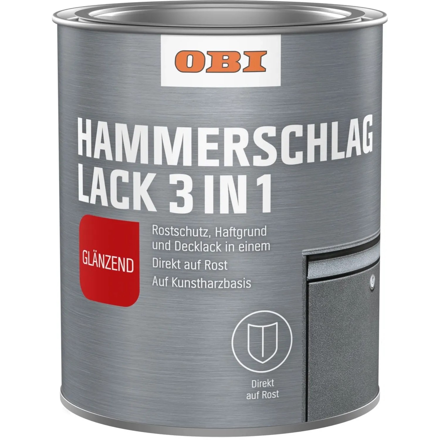 Obi Hammerschlaglack 3 in 1 Anthrazit glänzend 375 ml günstig online kaufen