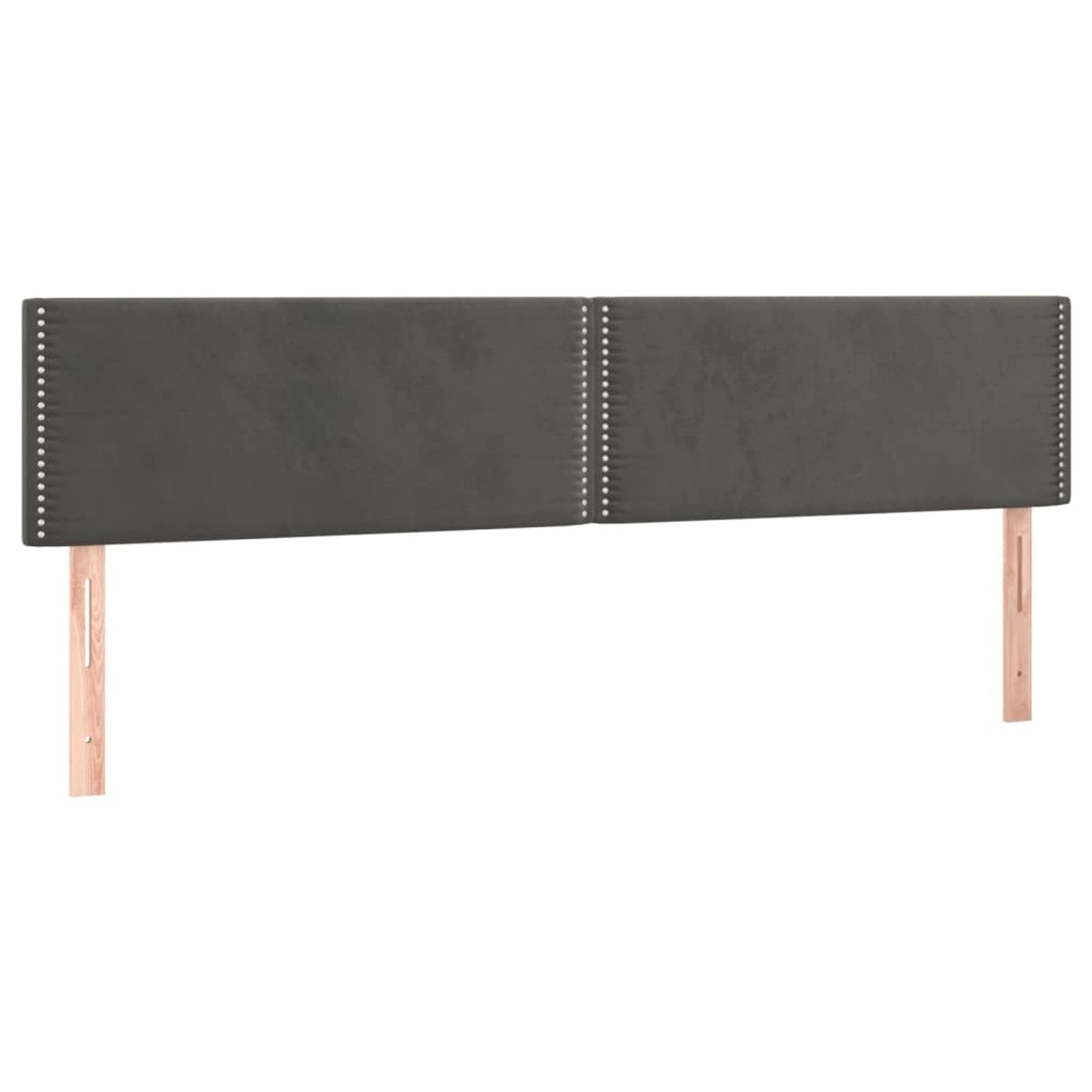 vidaXL LED Kopfteil Dunkelgrau 160x5x78/88 cm Samt 3121527