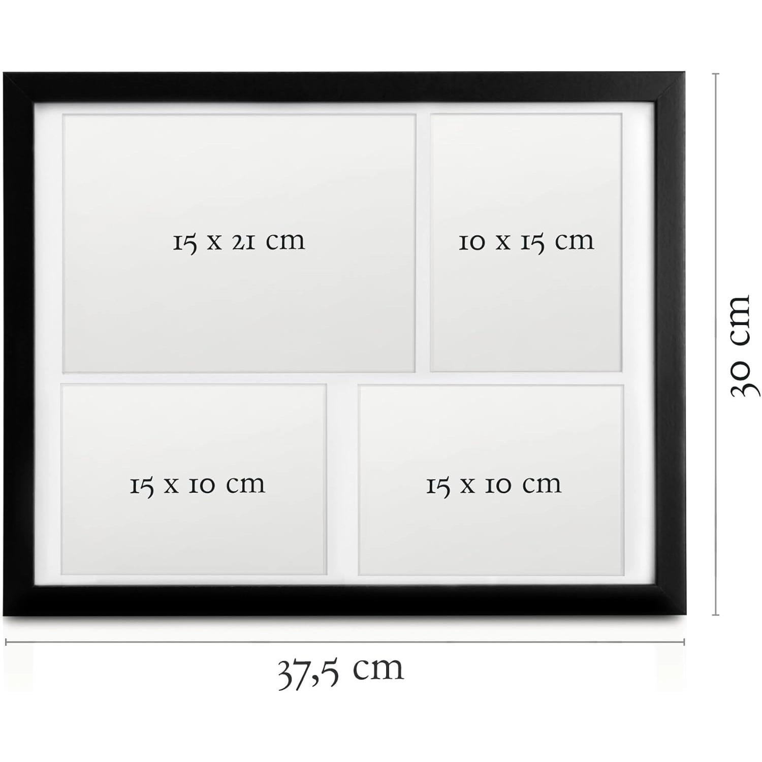 Bomoe Galeria Bilderrahmen 4 Bilder 15x21cm + 10x15cm Schwarz 6tlg günstig online kaufen