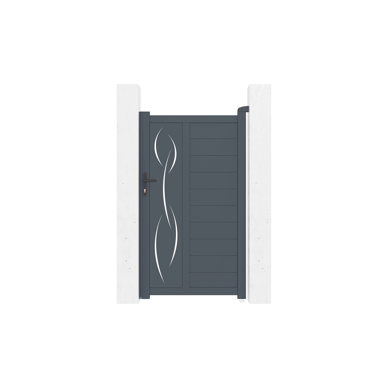 Casanoov Gartentür Aus Aluminium 1M Life H 180Cm Grau günstig online kaufen