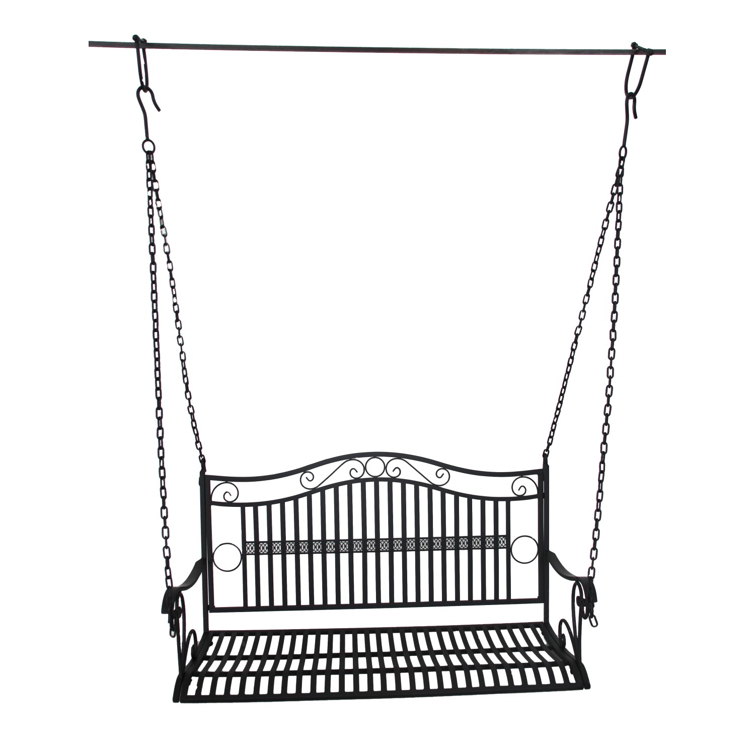 Garden Pleasure Hängebank Cumbal 58 cm x 50 cm x 114 cm Schwarz günstig online kaufen