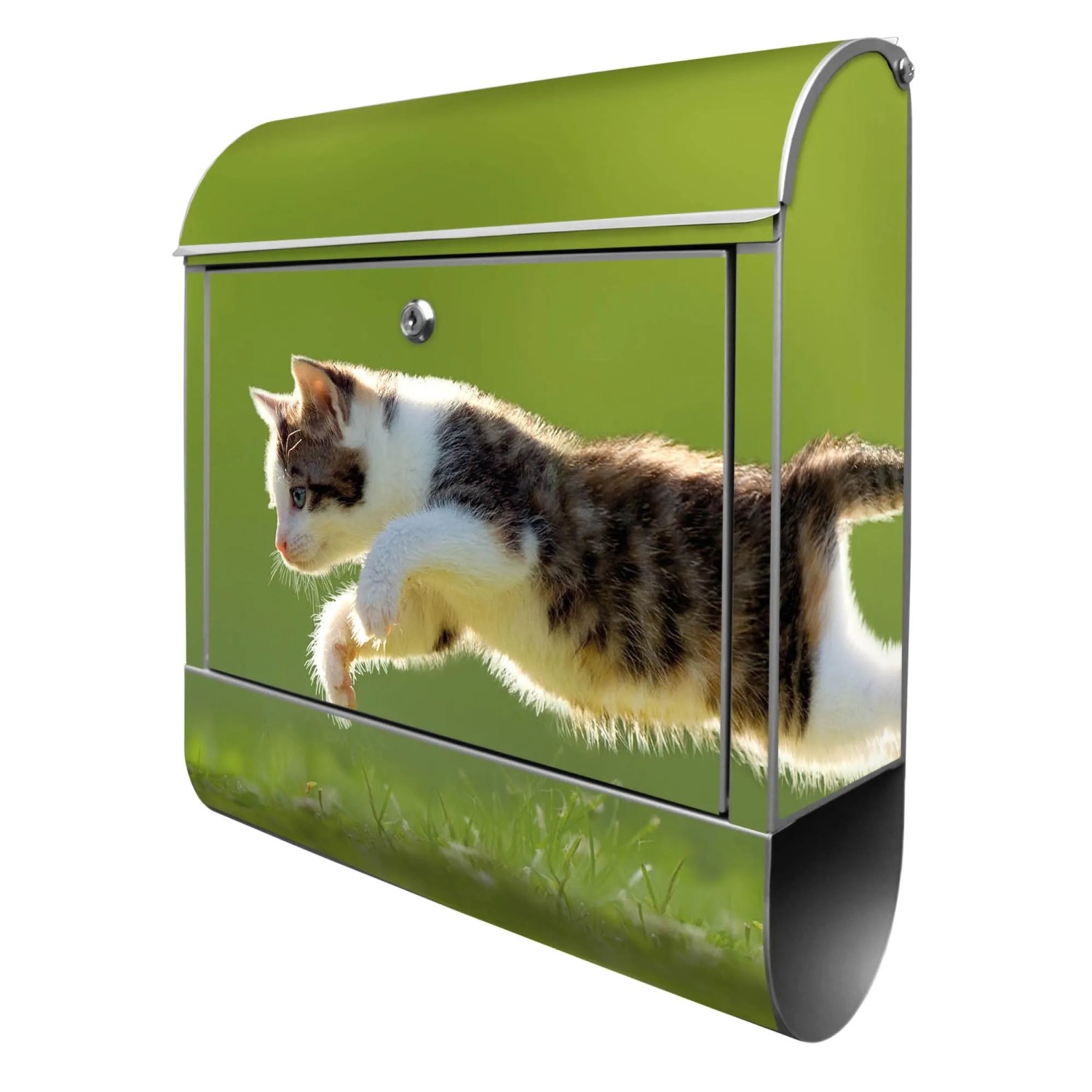 Banjado Design Briefkasten Silber Pulverbeschichtet 39x47x14cm 2 Schlüssel günstig online kaufen