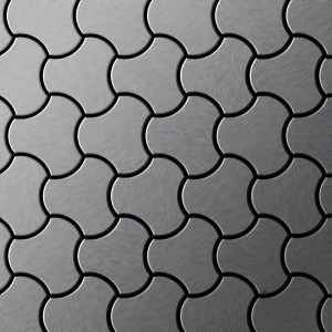 Gebürstete Edelstahl Mosaikfliese in Grau, Alloy Ubiquity-s-s-b, 10 Matten (0,75 m²).