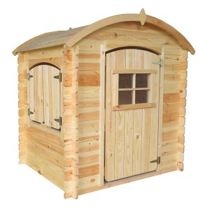 Timbela Kinderspielhaus aus Holz M505 1,1 m² mit Boden und geschwungenes Dach