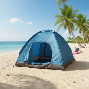 Relaxdays Pop Up Zelt Polyester Blau UV Schutz 50 135 cm x 200 cm x 200 cm 1,4 kg