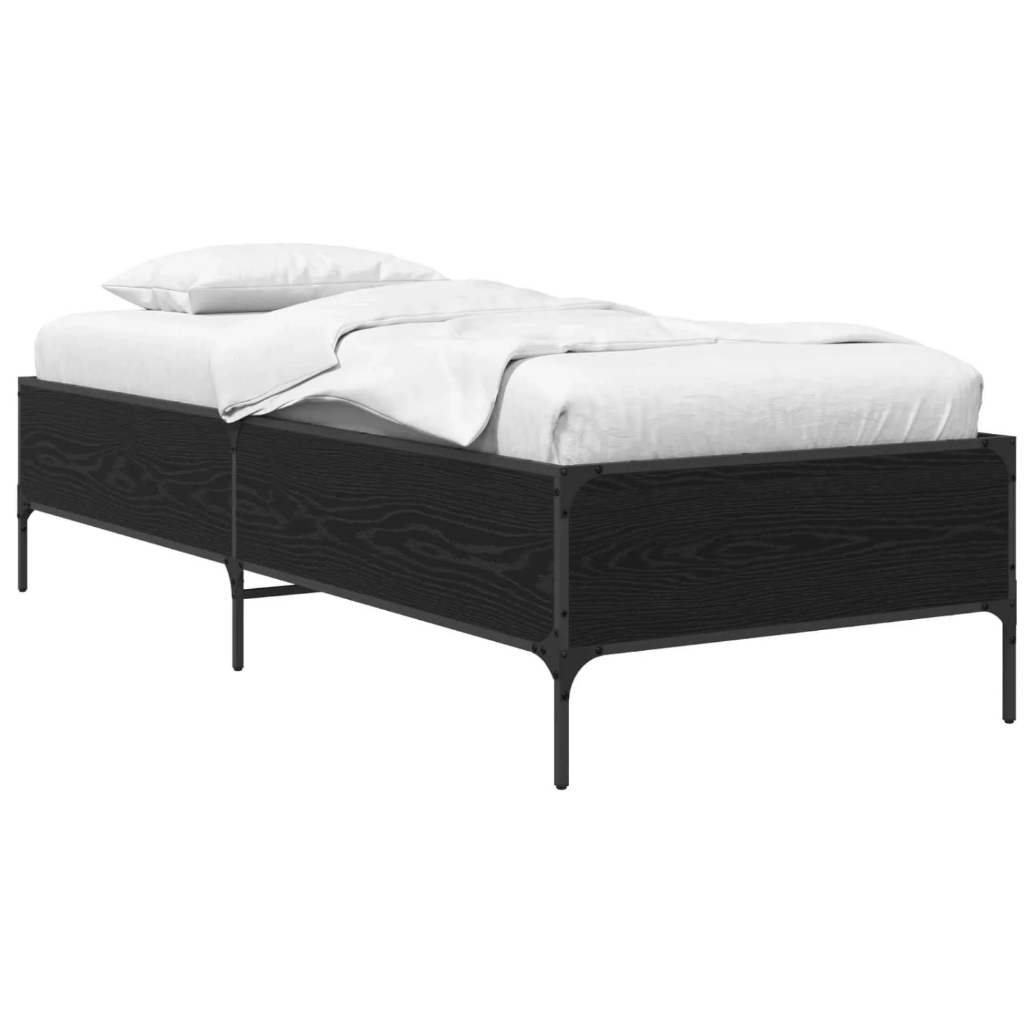 vidaXL Bettrahmen Schwarze Eiche 80 x 200 cm Holzwerkstoff 8009123