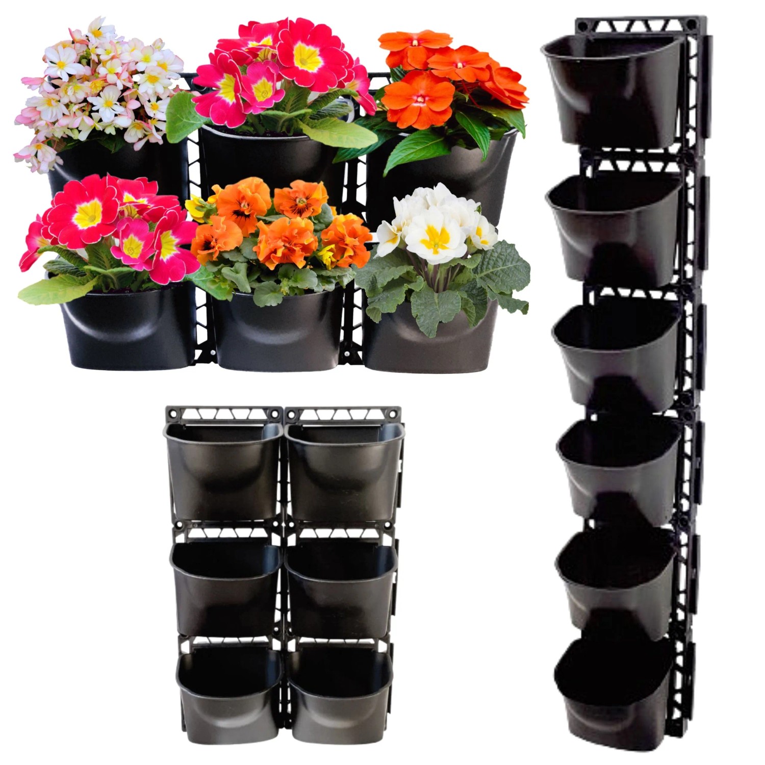 Intergarden Pflanzwand 6 Pflanztöpfe mit Rahmen für Balkon Terrasse oder Ga günstig online kaufen