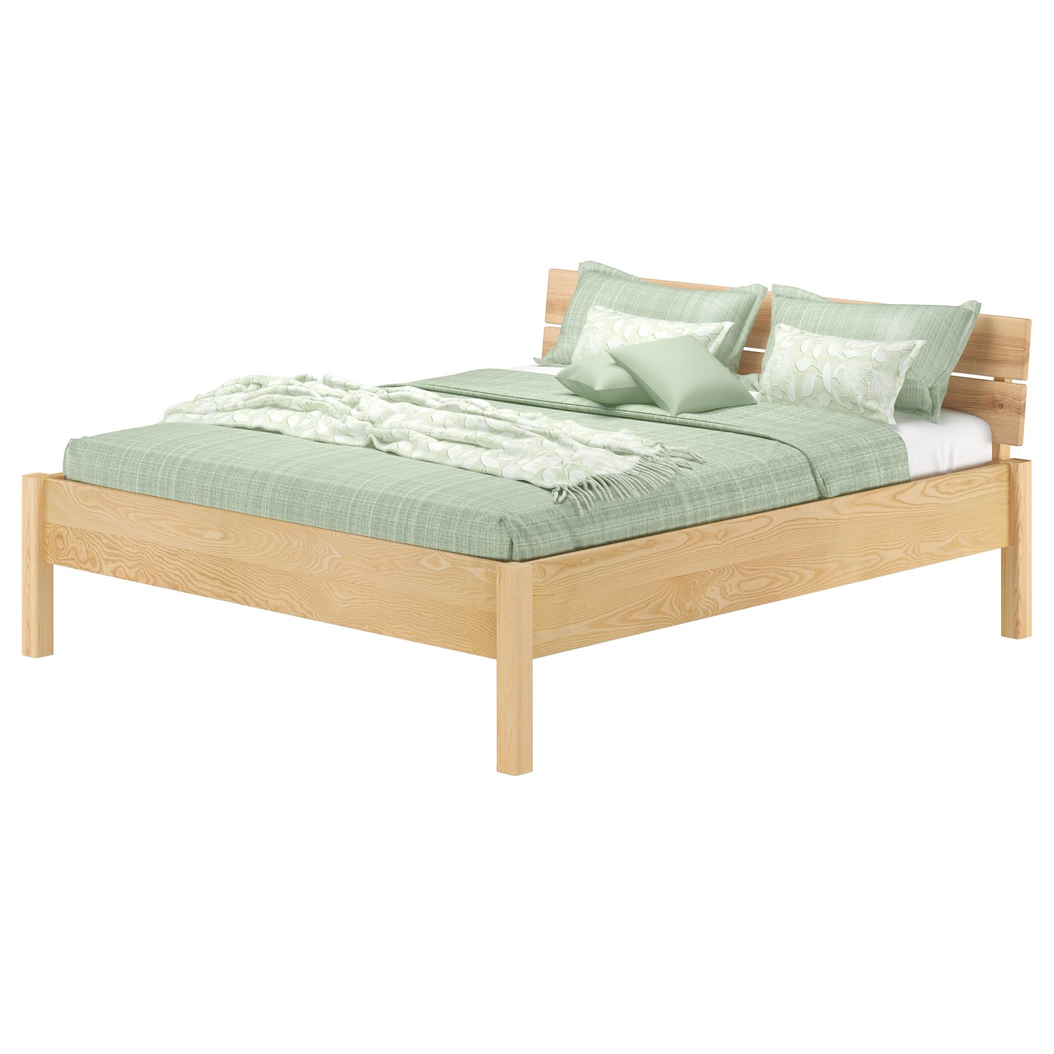Erst-Holz Doppelbett Metallfrei 180 x 200 Massives Eschenholz Modell 90 günstig online kaufen