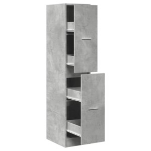 vidaXL Apothekerschrank Betongrau 30x41x144,5 cm Holzwerkstoff 855172