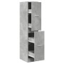 vidaXL Apothekerschrank Betongrau 30x41x144,5 cm Holzwerkstoff 855172_3