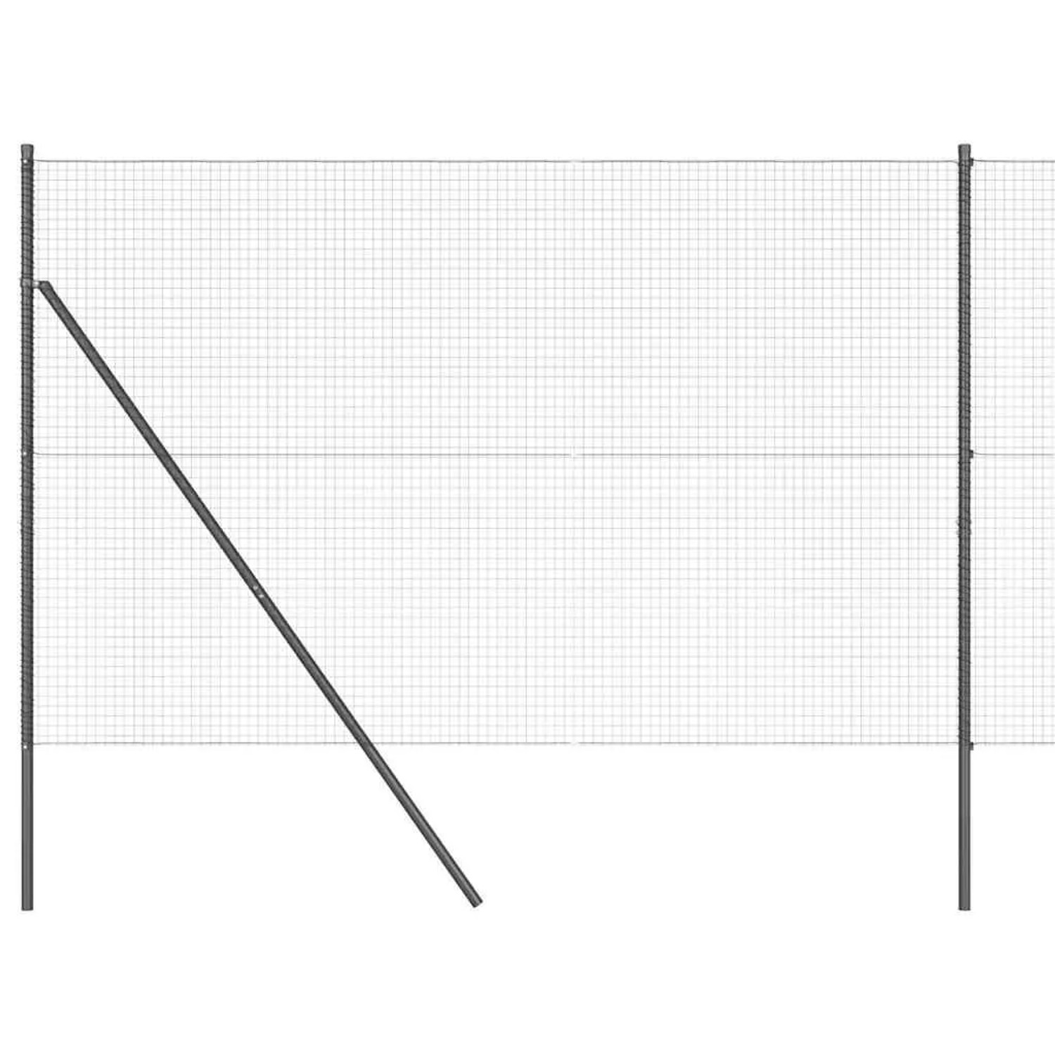 vidaXL Zaunpfosten Grau 25 x 1,6 m 25 x 25 mm Gitter Stahl und PVC 3351861 günstig online kaufen