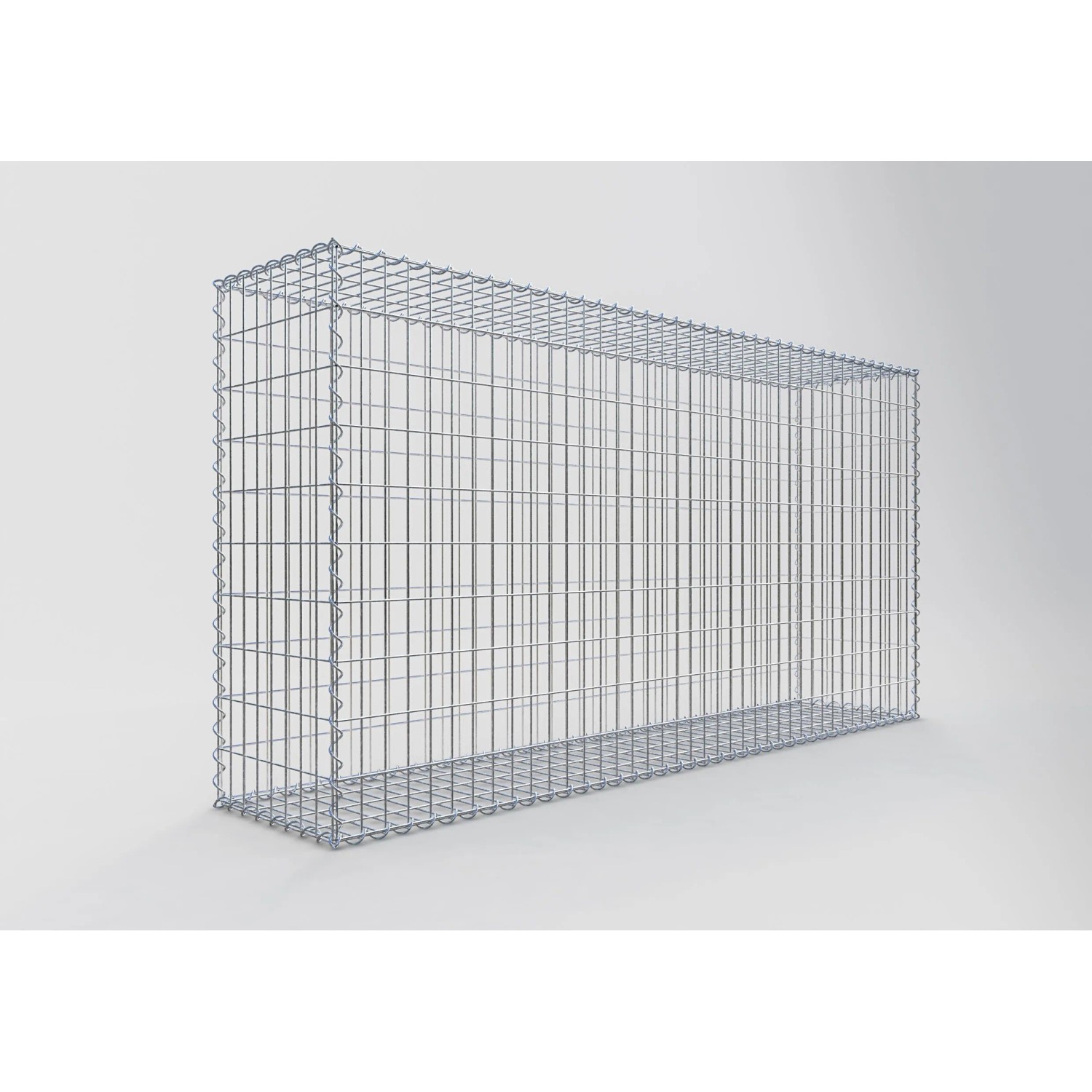 Gabiona Gabionenkorb, 100x200x40 cm, Maschenweite 5x10 cm, Drahtkorb für Einfassungen und Mauersysteme.