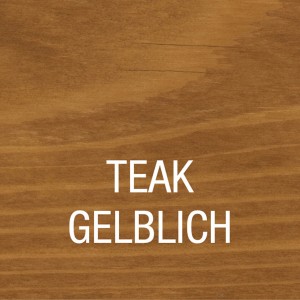 Farbmuster: Bondex Holzbeize Teak Gelb für Holz im Innenbereich.